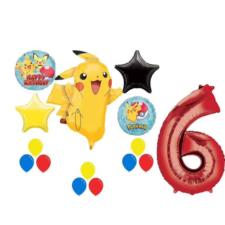Pokemon GO Pikachu Balloon Bouquet 15 Pieces for a 6th Happy