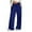 Blue, variant on CLOISE Pull on Wide Leg Pants for Women Casual Wide Leg Pants With Pocket Pants High Waisted Stretchy Wide Leg Pants Pull On Capri Lounge Pants Pull On Wide Leg Pants Blue