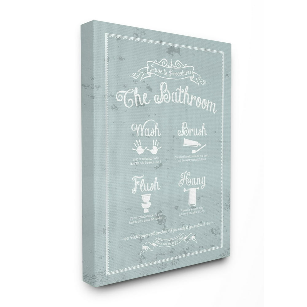 The Stupell Home Decor Collection Guide To Procedures Bathroom Blue