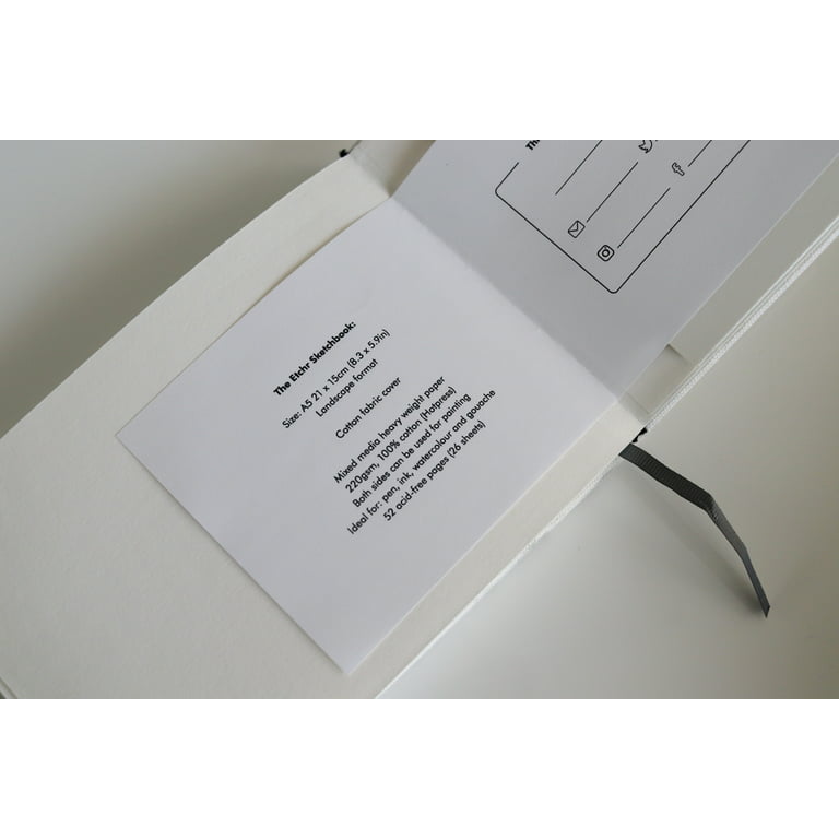 Etchr Mixed Media Hardbound Sketchbook - A6, 4.1 x 5.8, Hot Press,  Landscape