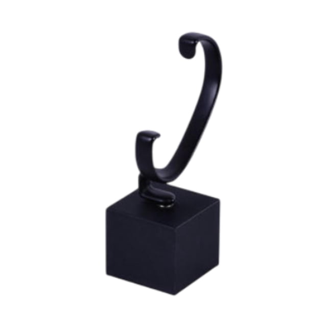 Expositor de relojes, soporte para pulseras, de piel sintética, para mesita de noche Negro