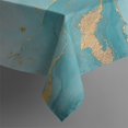 thumbnail image 4 of Blue Gold Marble Pattern Rectangle Tablecloth 60"x120",Waterproof Polyester Rectangle Table Cloth, Wipeable Spillproof Polyester Tablecloth for Dining, Camping, Indoor and Outdoor, 4 of 6