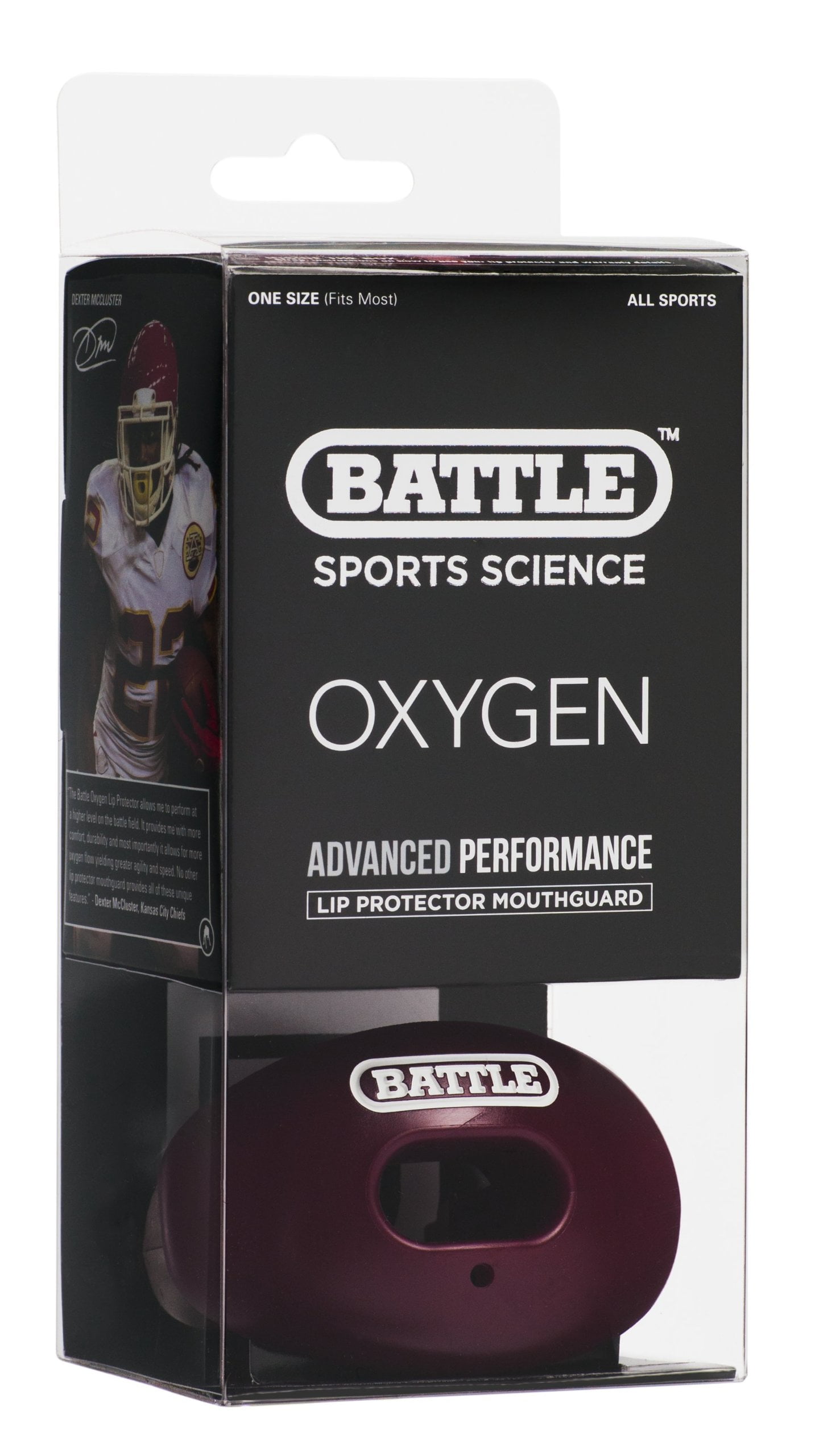 Battle Sports Oxygen Lip Protector Mouthguard - Silver 