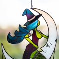 thumbnail image 3 of Bruja Acrílica Teñida Colgante Tomando El Sol Bruja En La Luna Bruja De Vidriera, 3 of 7
