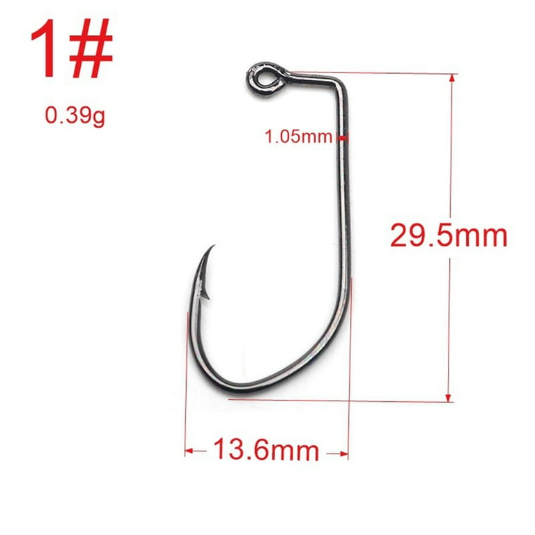 90 Degree Mustad 32760 Aberdeen Jig Hook, Bend, Extra Strong, Size 2/0  (Pack Of 100) Long Shank