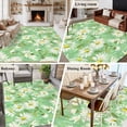 thumbnail image 6 of Green Daisy Floral Area Rugs Collection 6'x9', Spring Watercolor Flower Leaf Plant Non Slip Indoor Rectangle Throw Runner Rug Floor Mat Carpet for Living Room Dining Table Bedroom Nursery, 6 of 9