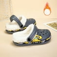 thumbnail image 4 of Boys Girls Slippers Cute Cartoon Hollow Out Clogs Winter Furry Lined Adjustable Slip on House Shoes, 4 of 5
