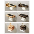 thumbnail image 3 of Bathr accessories Toilet non perforated tissue holder Creative wooden kitchen paper roll holder Storage rack toilet accessories (20x12x10.8cm B), 3 of 7