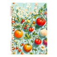 thumbnail image 7 of FORMRS 1-Subject Spiral Notebook 8" x 5" College Ruled 60 Refillable Sheet A5 Hard Cover, Green Floral Tomatoes, 7 of 7