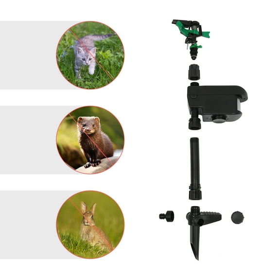 YIYIBYUS Solar Motion-activated Sprinkler Adjustable Animal Repellent Sprinkler for Gardens, Orchards, Lawns, Farmlands
