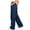 Navy, variant on Lmnyox Cargo Pants for Girls Fashion Baggy High Waist Fleece Lined Trousers Wide Leg Sports Pants with Pockets