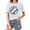 White plus size baseball t shirt a1, variant on Women's Plus Size Game Day Baseball T-Shirt, Casual Loose Fit Short Sleeve Tee, Round Neck Graphic Tops, Solid Color Basic Shirts for Women, Everyday Comfort Wear, Gray 2XL