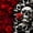Red Black, variant on Homewish Halloween Goth Skull Twin Quilt Set,Victorian Romantic Flowers Twin Coverlet Set,Black White,2 Pieces