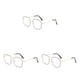 thumbnail image 5 of Qarigey Gafas para miopía con montura antiazul, gafas cuadradas ligeras transparentes para ordenador, gafas para miopía con montura dorada Type1 NO1, 5 of 6