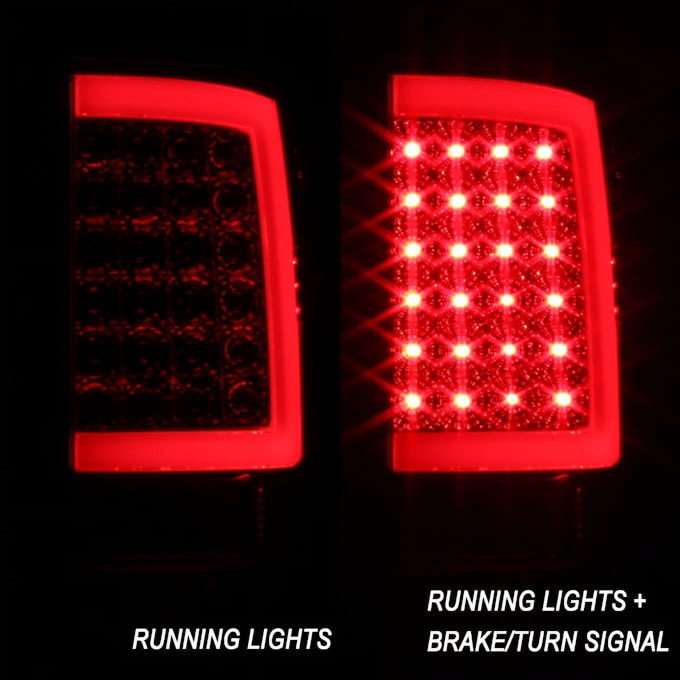 AKKON - For 2009-2018 Dodge Ram 1500 10-18 2500 3500 Red LED Tube Tail Lights Lamps Pair Housing Set