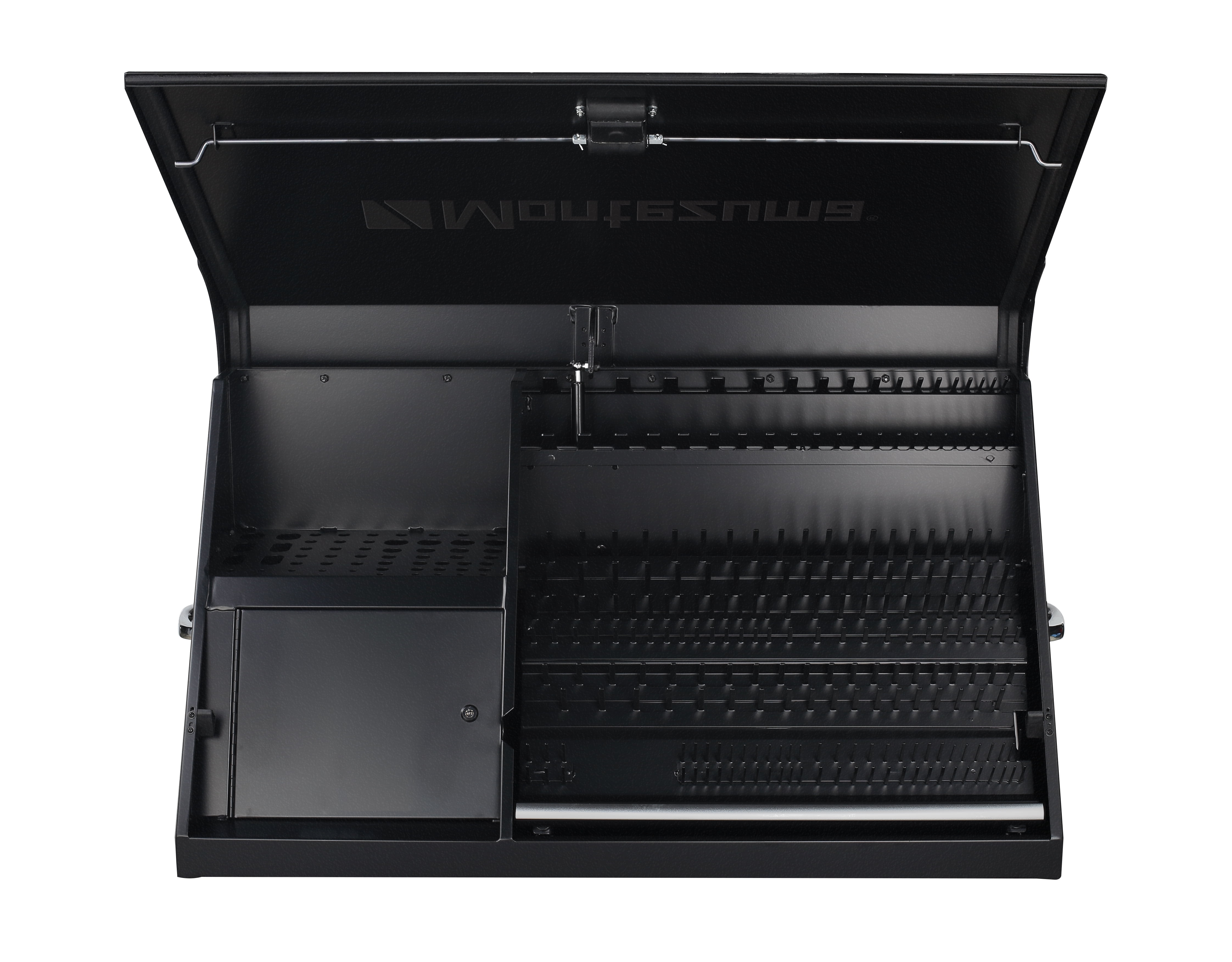 Montezuma 41" x 18" Steel Triangle Tool Box, Black