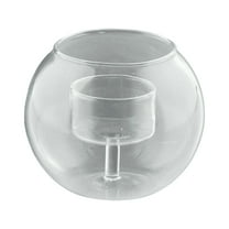 CC Home Furnishings 4.5" Clear Snifter Style Glass Tabletop Candle Holder