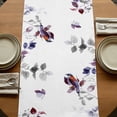 thumbnail image 5 of Table Runners 72 Inches Long Dress Scarves, Purple Grey Leaves Farmhouse Kitchen Table Runner, Coffee Tablerunners, Summer Botanical Pastoral Watercolor 18x72 Inch, 5 of 9
