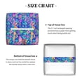 thumbnail image 4 of Uemuo Colorful Mushrooms Tissue Box Cover Holder, Square with Bottom Belt - PVC Leather Decorative Organizer for Tabletop, Bathroom, Car, Office, 4 of 8
