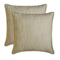 thumbnail image 4 of The HomeCentric Decorative Grey 16"x16" (40x40 cm) Pillow Covers, Jute Lace & Moroccan Throw Pillows For Sofa, Solid Pattern Contemporary Style - Jutish Grey, 4 of 4