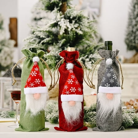 

Zatylira doll bag bag creative 3pc bottle man wine Forest wine old bottle faceless Home Decor