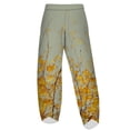 thumbnail image 5 of CLOOCL Women Plus Size Pants Retro Almond Blossom 3D Printed Ankle Slit Pant Loose Oversize Female Trousers, 5 of 6