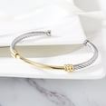 thumbnail image 2 of Cable Bracelet for Women Girl Silver Gold Rose Gold Inspired Antique Stainless Steel Twisted Cuff Bangle, 2 of 6
