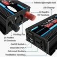 thumbnail image 2 of Inversor Desiderio 12v 220v, inversor de onda sinusoidal pura de 4000 W, 12 V, 220 V/110 V, convertidor de CA automático para automóvil, cargador, adaptador inversor USB dual, transformador modificado, 2 of 5