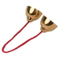 1 Pair Golden Alloy Bell Percussion Knocking Bells Musical Instrument