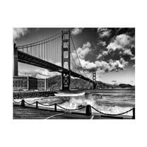 Trademark Fine Art Jois Domont Surfing under the Golden Gate Bridge Canvas Wall Art