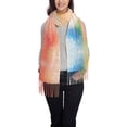 thumbnail image 4 of Foulard à Franges pour Femmes, Art Abstrait Aquarelle Rêve Long Châle, Léger et Chaud, 4 of 6