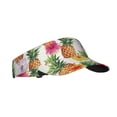 thumbnail image 2 of Xecao Hawaiian Pineappl for Adult Sun Cap offers versatile sun protection with adjustable Velcro for a secure fit., 2 of 8