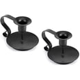 thumbnail image 1 of Candelabros, Candelabro Vintage De Hierro Forjado con Mango para Mesa De Cena 12X12X8cm 2 Piezas Negro, 1 of 5