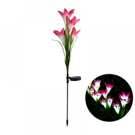 

Outdoor Solar Lights Solar Garden Lights with Bigger Lily Flowers Waterproof Color Changing Outdoor Lights - Bigger Solar Panel for Garden Patio Yard Pathway Decoration