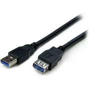 Angle View: Startech.com USB3SEXT6BK 6ft Usb3sext6bk Usb 3.0 Ext A Cabl To A M/f Cable