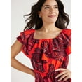 thumbnail image 3 of Sofia by Sofia Vergara Women's Ruffle Off Shoulder Maxi Dress, Above Ankle Length, Sizes XS-XXXL, 3 of 5