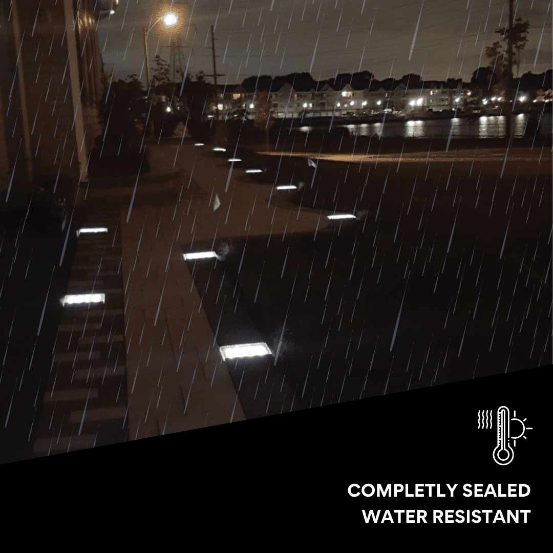 Solar Brick Warm White LED Light 6x9, Outdoor Lights, Path & Garden Lights, Solar Energy