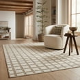 thumbnail image 4 of Rug Branch Maise Checkered Indoor Outdoor Area Rug, Beige Cream, Modern - Entryway, Hallway, Bathroom, and Kitchen, 4 of 7