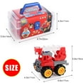 thumbnail image 3 of SHANNA Multi-Mode Demolition Dump Truck Truck Car Toy Ladder Truck and Crane BPA Free, 3-12 Years Boy Birthday Christmas Gift (Orange -Mixing truck), 3 of 8