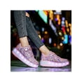 thumbnail image 5 of Daeful Youth Skate Shoes with Wheels Sneakers Luminous Trainers Breathable LED Light Kids Comfort Roller Shoes Pink 1Y, 5 of 9