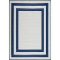 thumbnail image 3 of Playa Rug Paris Lightweight Reversible Recycled Plastic Outdoor Floor Mat/Rug Navy&Crème 4'x6' 4' x 6', 3 of 5