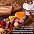 thumbnail image 2 of 5-Pack 13x9 Inch Solid Acacia Wood Serving Trays - Laser Engraving Ready Rectangular Plates for Food Fruit Cheese Housewarming Gifts, 2 of 7