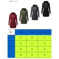 thumbnail image 2 of BadPiggies Women Midi Hoodie Dress with Pocket Long Sleeve Cotton Pullover Slim Fit Sweater Dress (2XL, Red), 2 of 5