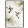 thumbnail image 6 of Framed Canvas Print Hummingbird Wall Art Boho Decorative for Living Room Bedroom - 24"x36" WHITE, 6 of 8