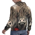 thumbnail image 6 of Fotbe Men's Hoodie with Butterfly Cow With Flowers Pattern - Kangaroo Pocket Pullover Hooded Sweatshirt, Perfect for Daily Wear, Travel, and Home-XX-Large, 6 of 7
