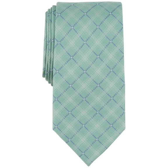 Michael Kors Men's Thanet Grid Tie Mint Green Necktie