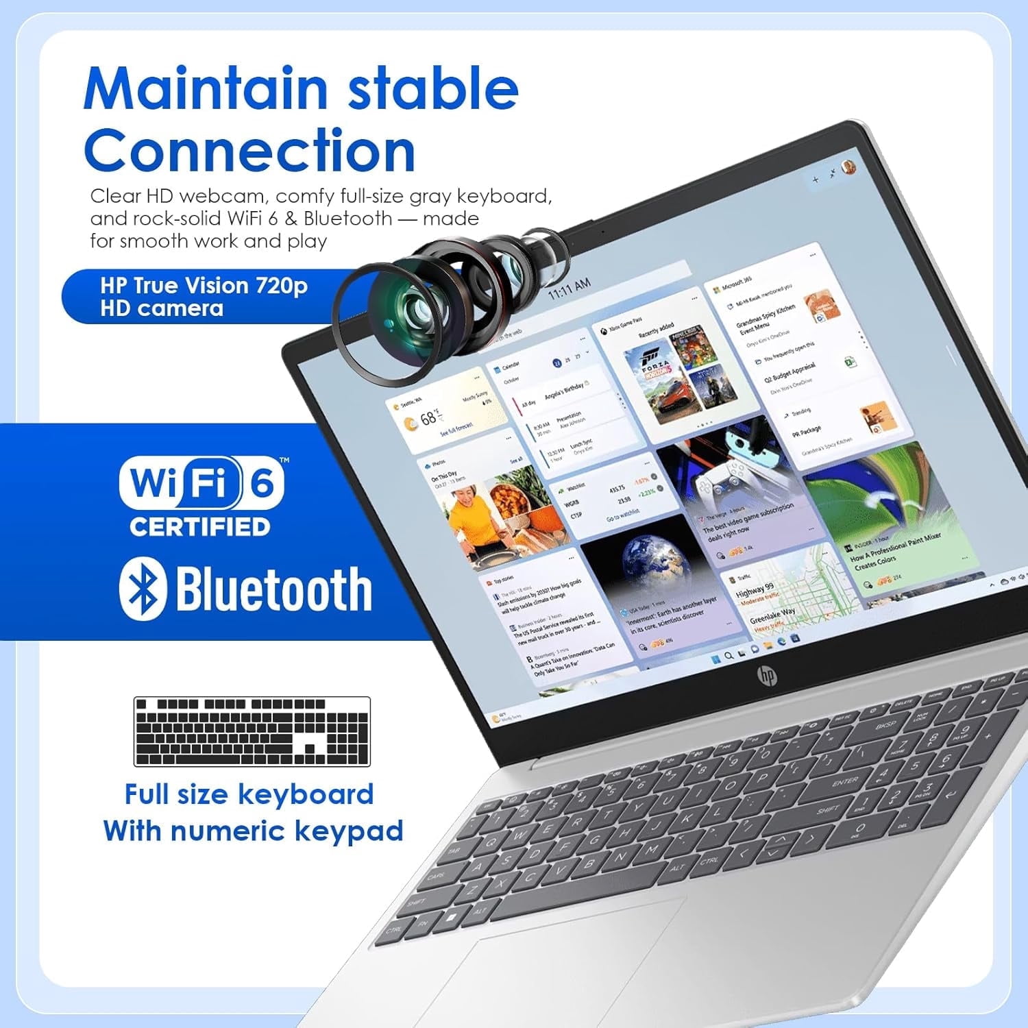 HP 2026 Touchscreen Laptop Computer for Business & Student, 15.6" HD Touch Screen, Intel 13th Core i3-1315U, 16GB RAM, 512GB SSD, Wi-Fi 6E, Copilot, Win11 Pro, W/Accessories