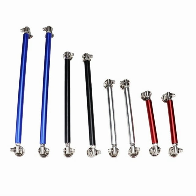 Racing Adjustable Adhensive Front Rear Bumper Lip Support Strut Brace Tie Pull Bar Kit 75/100/150/200mm 1 Pair