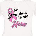 thumbnail image 4 of Inktastic My Grandma is My Hero Breast Cancer Awareness Boys or Girls Long Sleeve Baby Bodysuit, 4 of 5