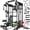 Black SM4/Weight Bench/290lbs Color Weight Set, variant on GOIMU SM4 Smith Machine Power Cage, 2500 lbs Multi‑Function Home Gym with Dual Pulley System, Lat Pulldown & Low Row, Anti‑Derailment Pulley, Weight Storage & Full Training Attachments